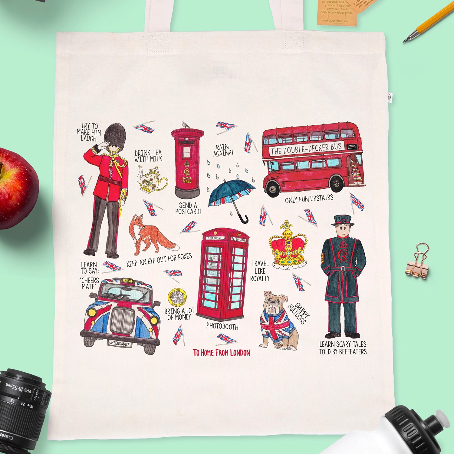 To Home From London - British Icons - Eco Tote Bag 2