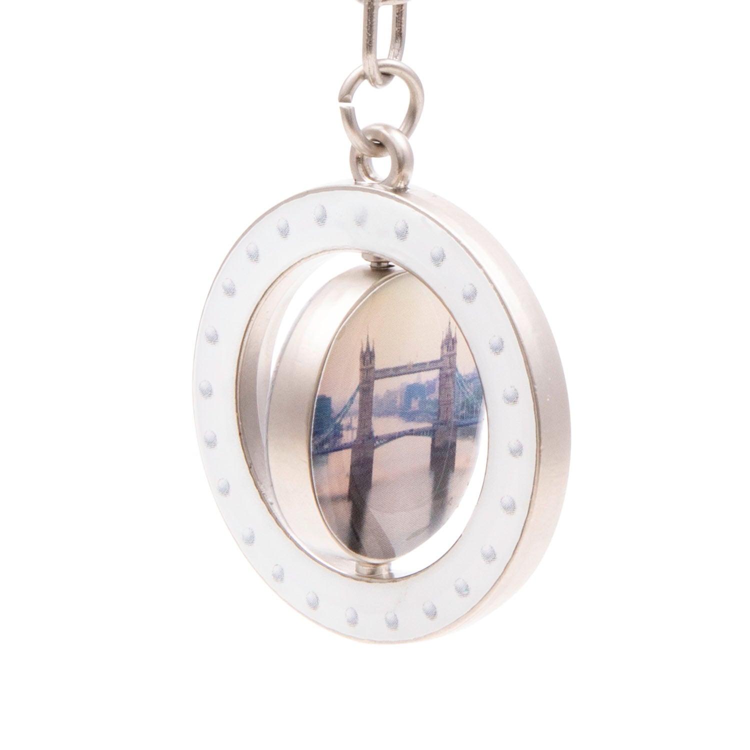 Emblem Tower Bridge Round Spinning Keyring 2