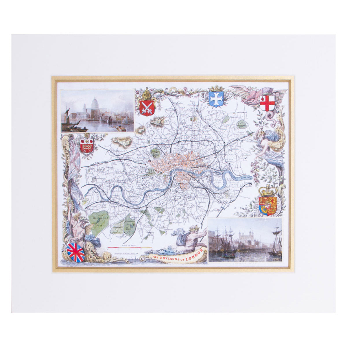 The Environs Of London - Classic Maps Print