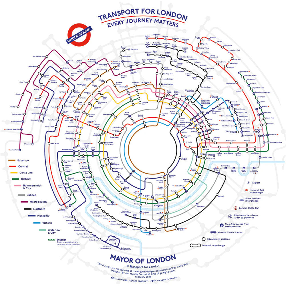 Image of Gibsons TFL Circular Tube Map 500pc Puzzle