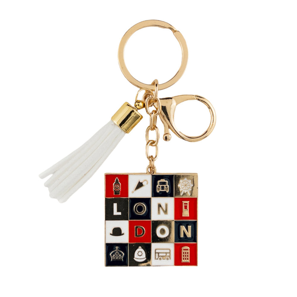 Grace & Glory Metal Bag Charm London Square