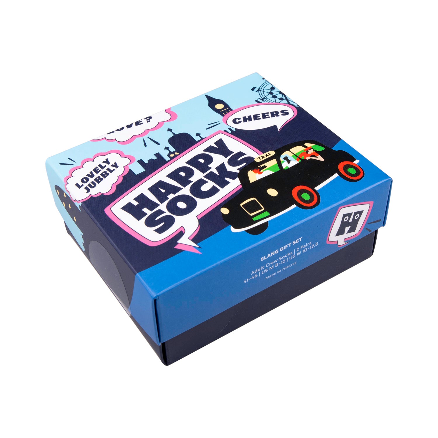 Happy Socks 2 Pack Slang Socks Gift Set - London Edition - 41-46 box 2