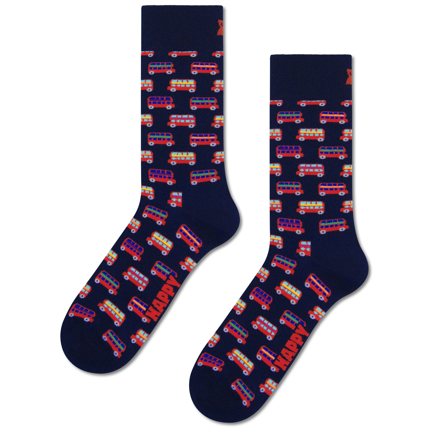Happy Socks 3 Pack Guard Socks Gift Set - London Edition - Bus
