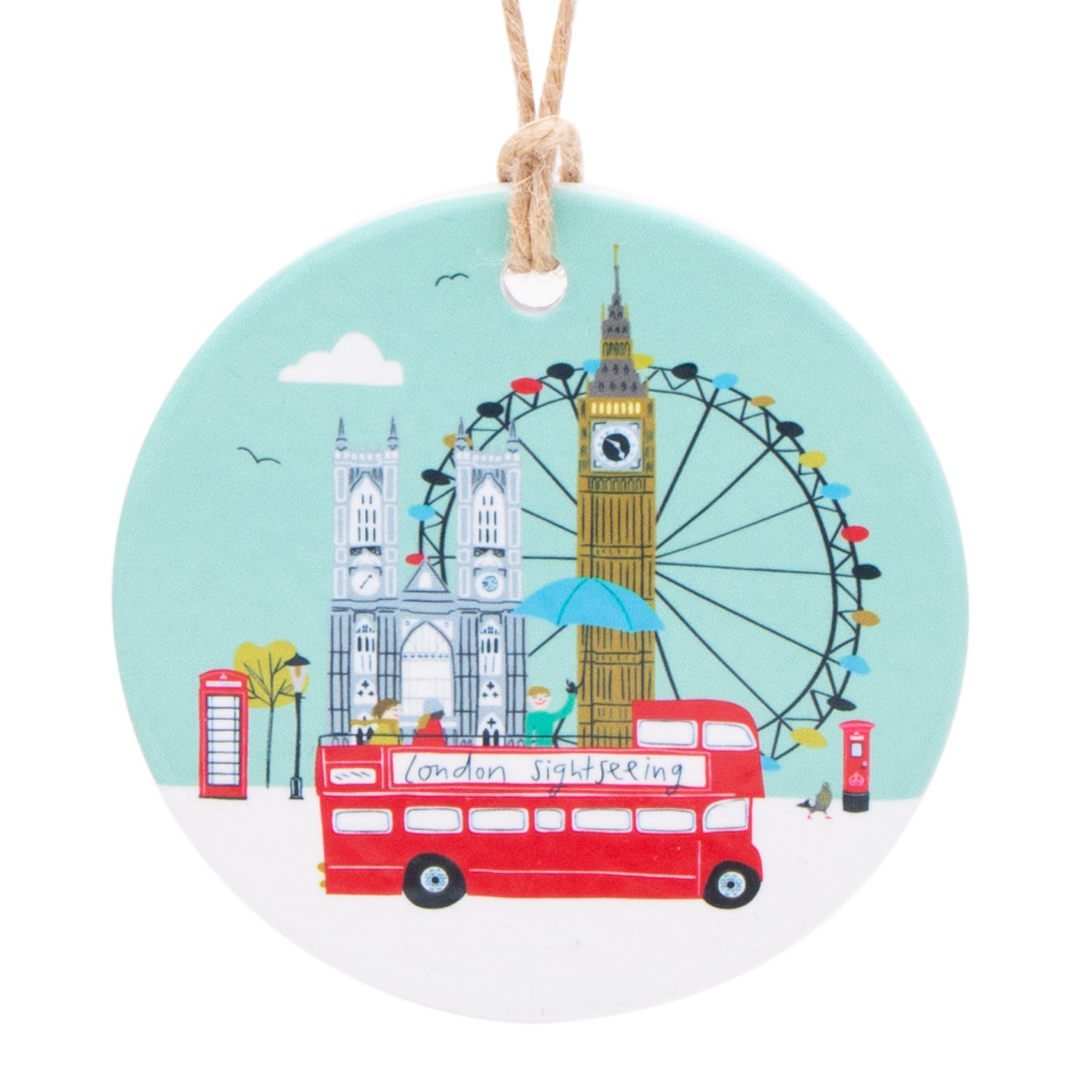 Jessica Hogarth Hanging Decoration Bus & London Eye 1