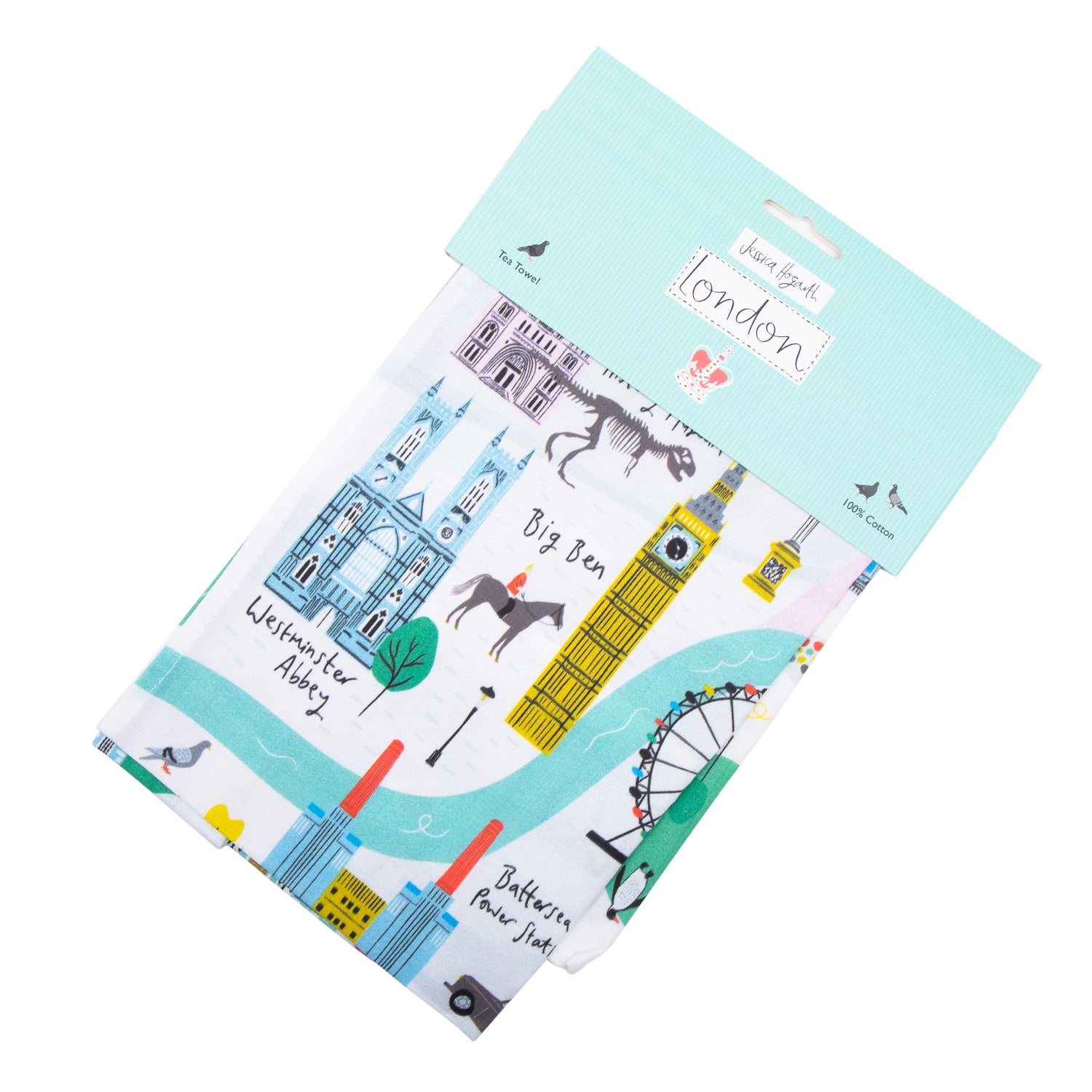 Jessica Hogarth London Map Tea Towel 3