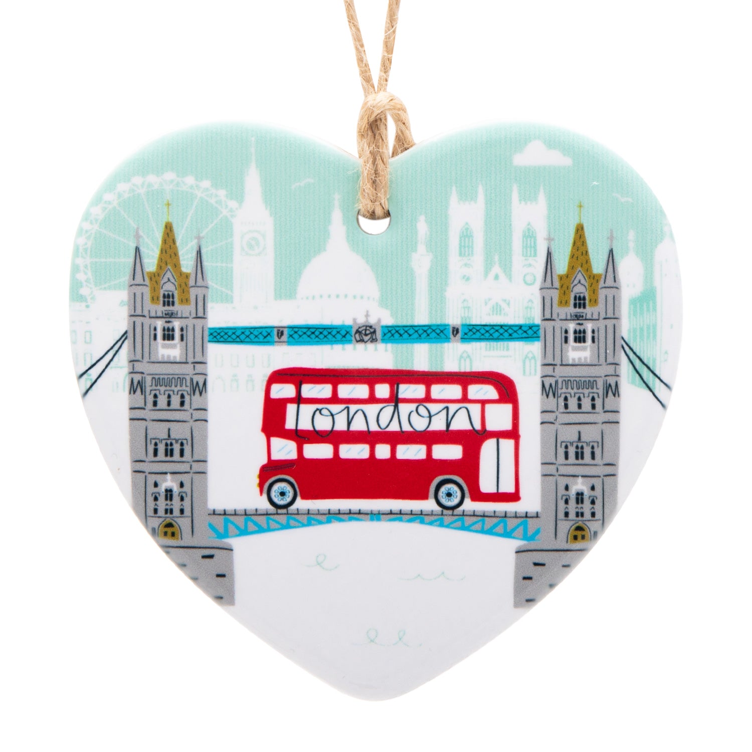 Jessica Hogarth Tower Bridge Hanging Ceramic Decoration 1