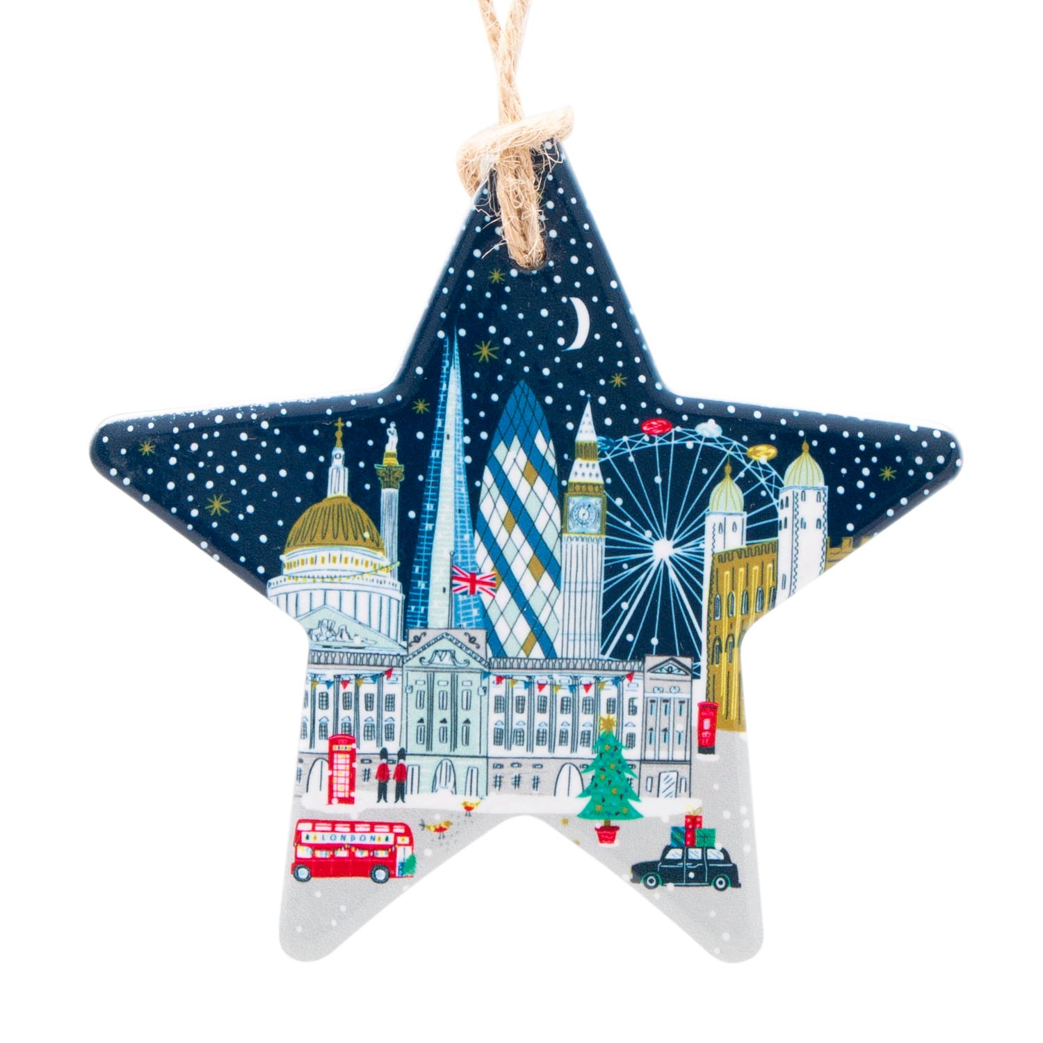Jessica Hogarth Winter In London Hanging Star Christmas Decoration 25 1