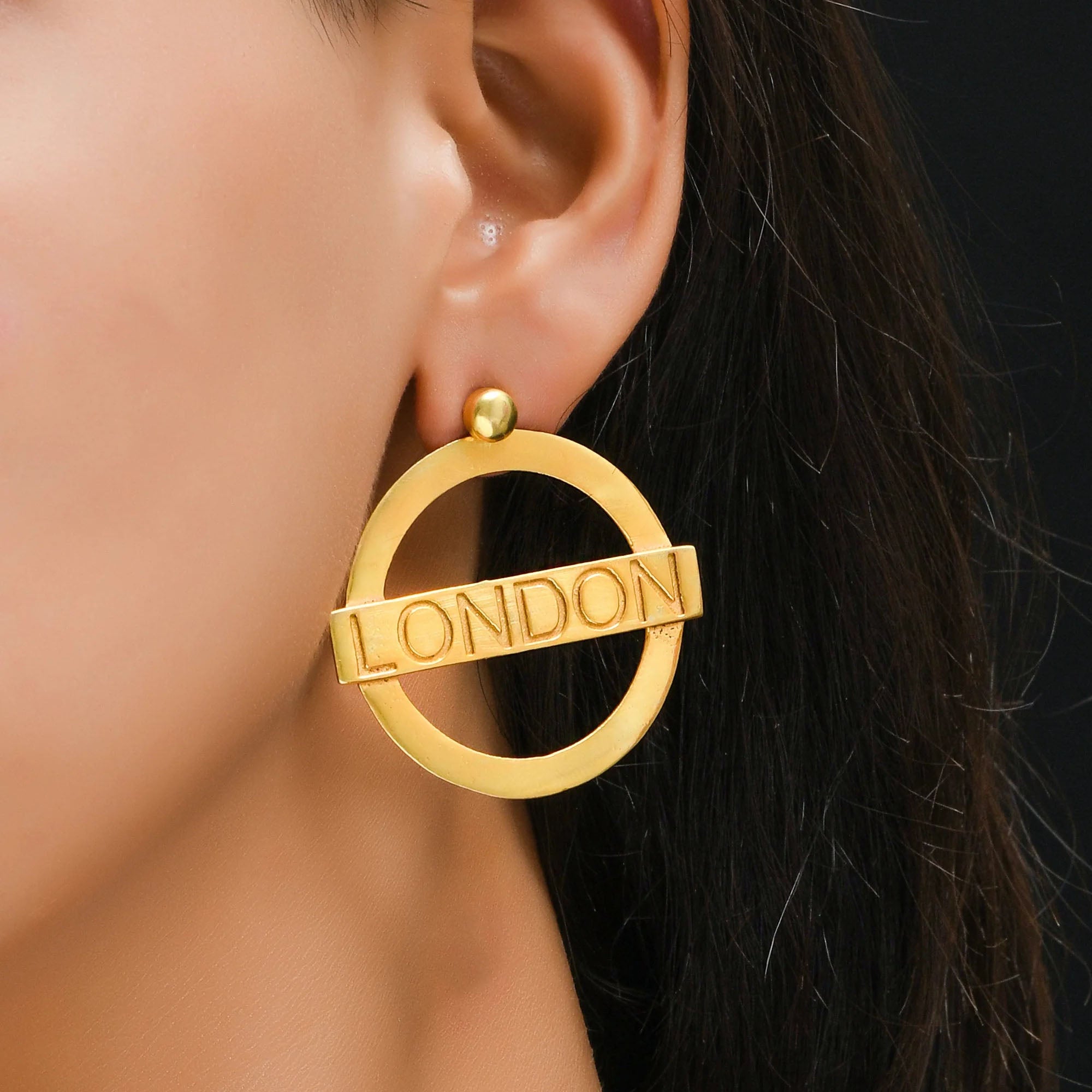 Jey Jewels London Underground Hoop Earrings - Large