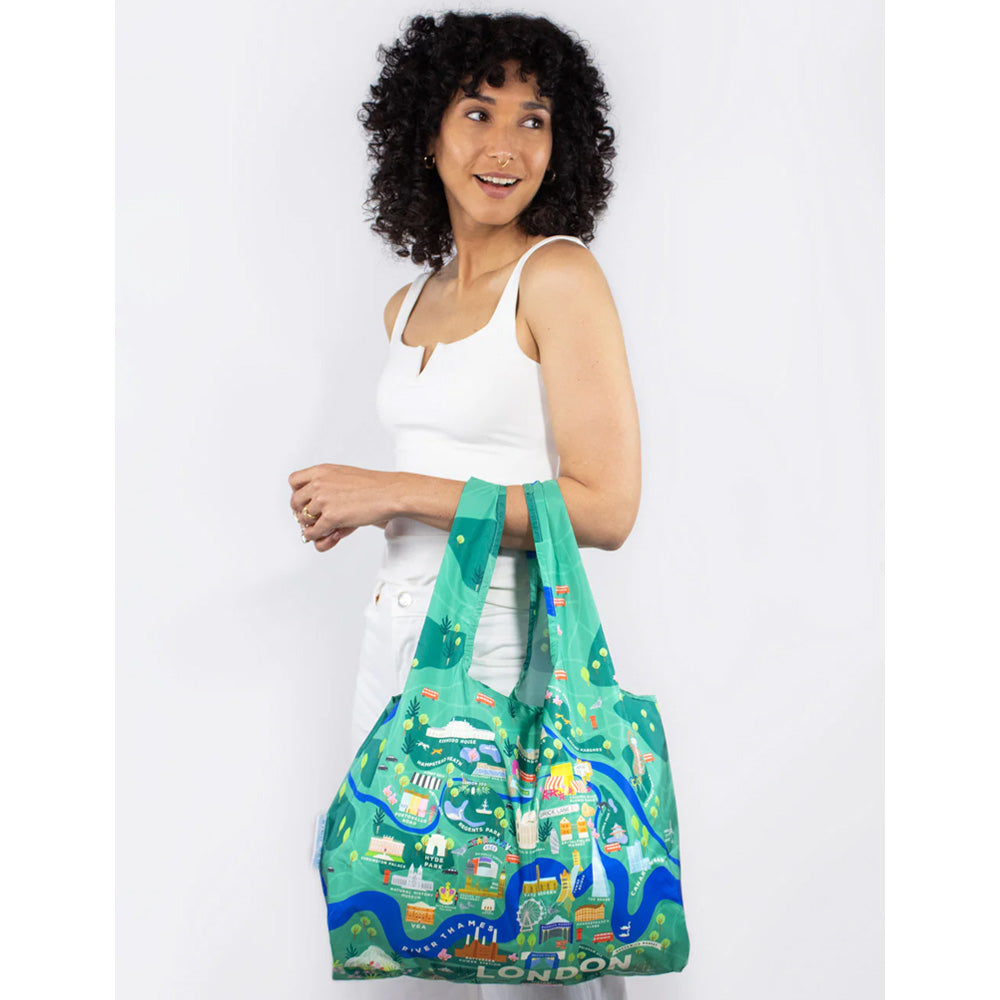 Kind Bag Reusable Foldaway Tote - London Map 4