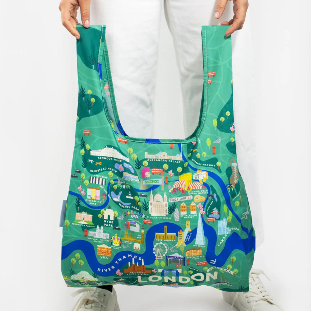 Kind Bag Reusable Foldaway Tote - London Map 6