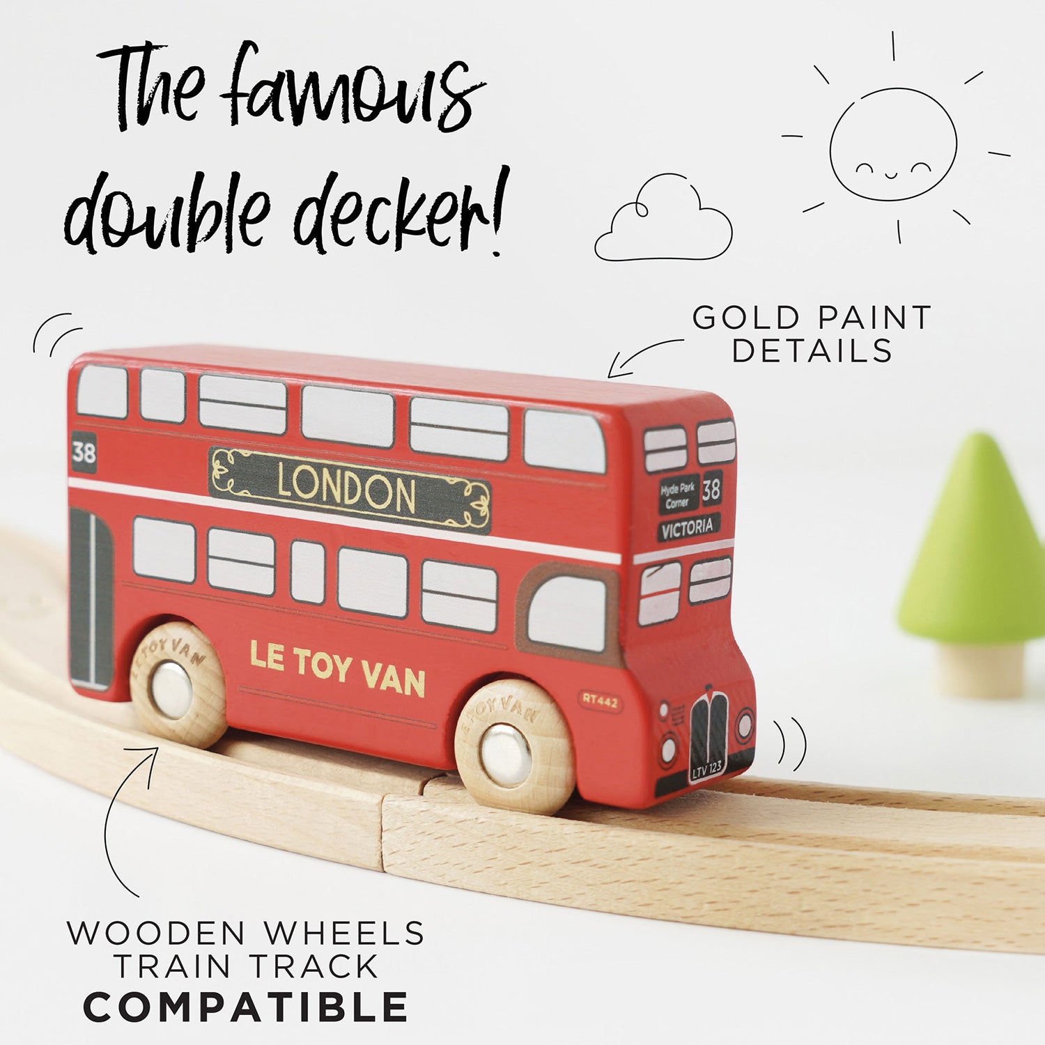 Le Toy Van London Bus Wooden Toy - Numbered Limited Edition 3