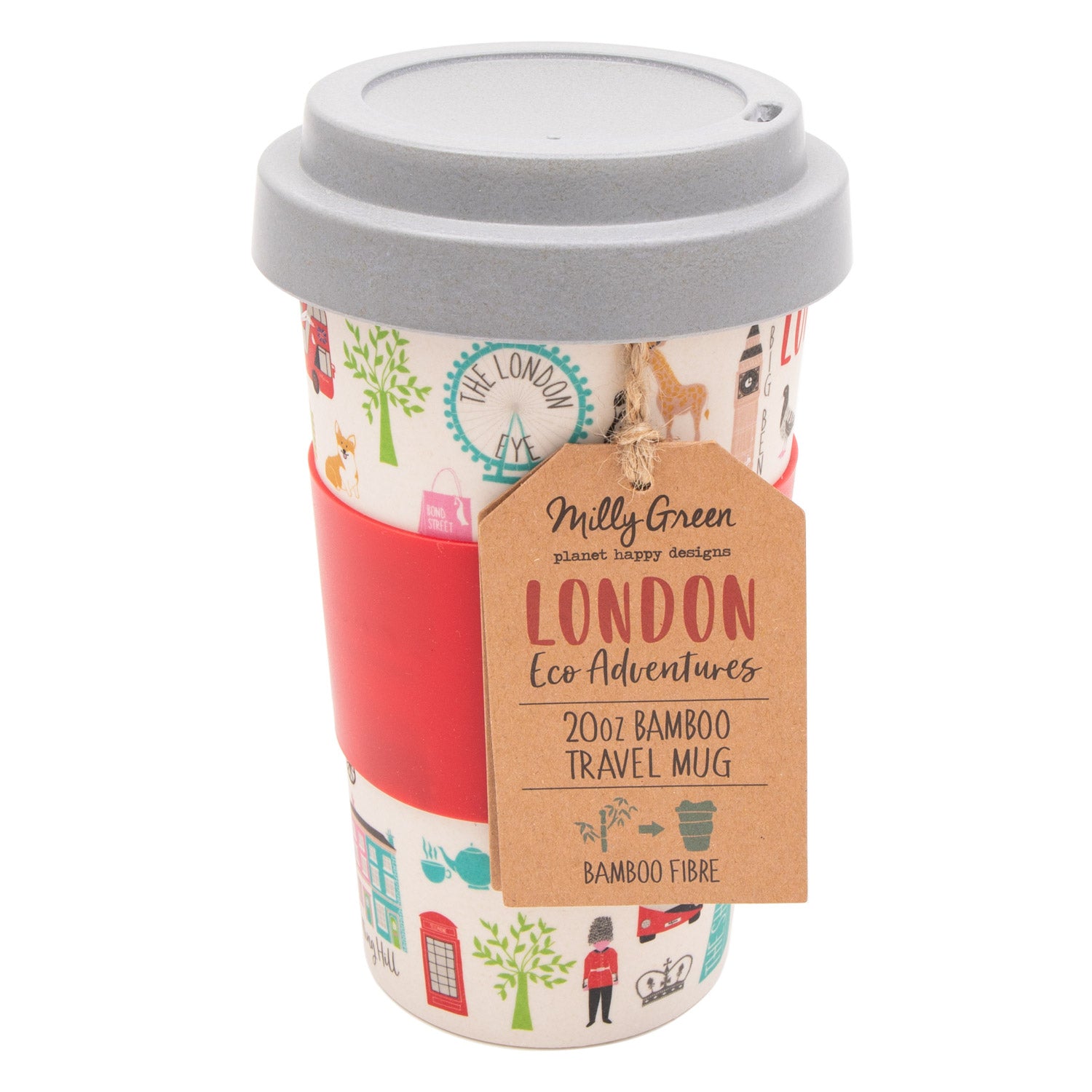 London Adventures Bamboo Travel Cup by Milly Green 2