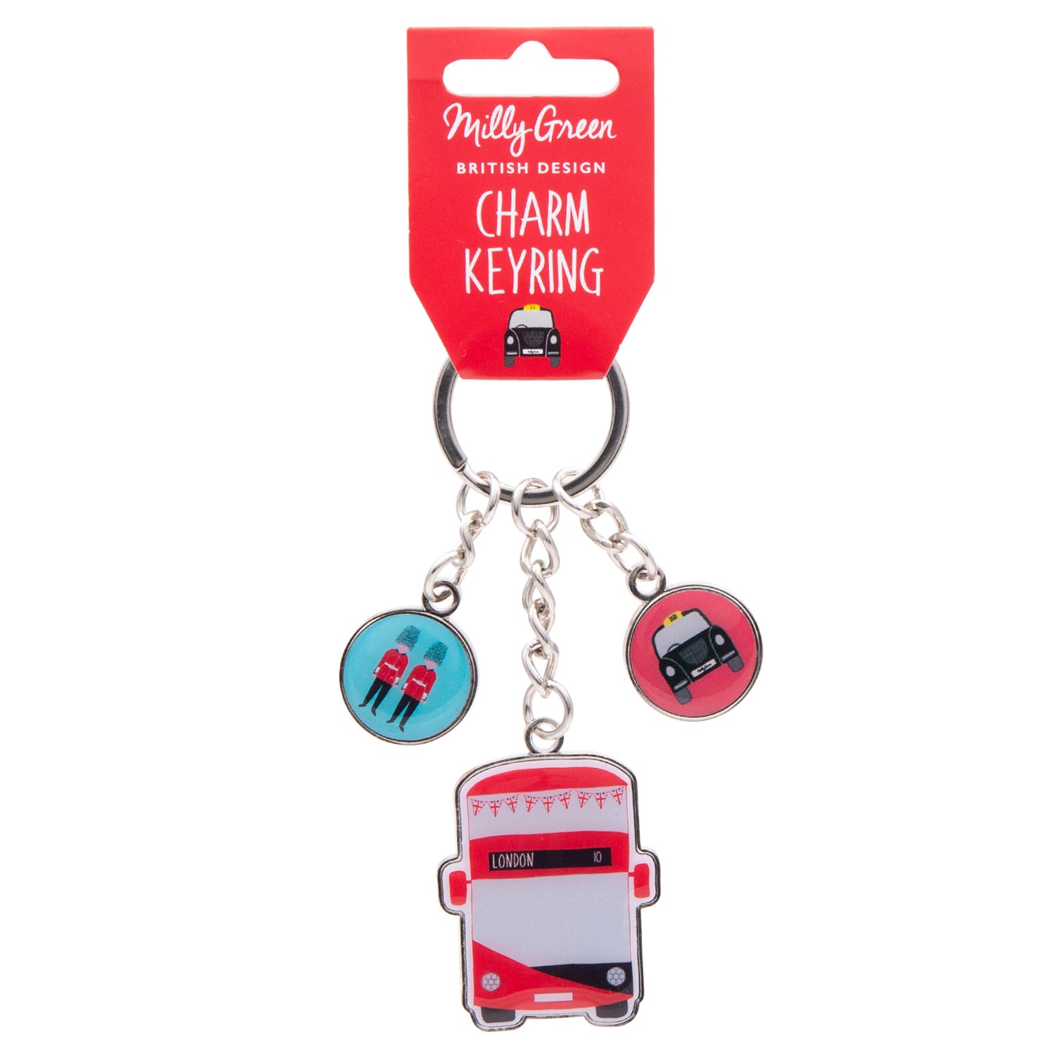 London Adventures Charms Key Ring by Milly Green
