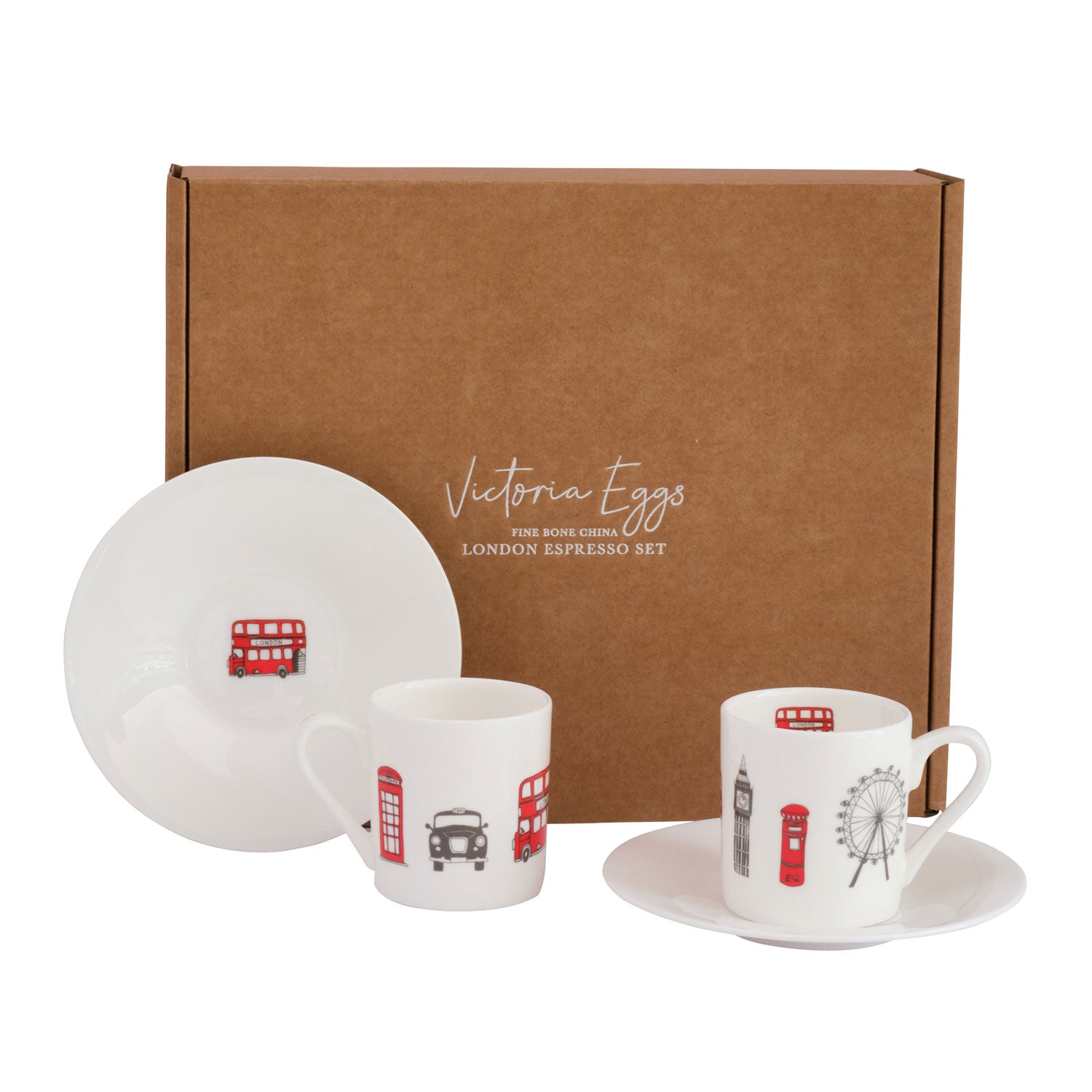 London Skyline Espresso Cups Set by Victoria Eggs 1