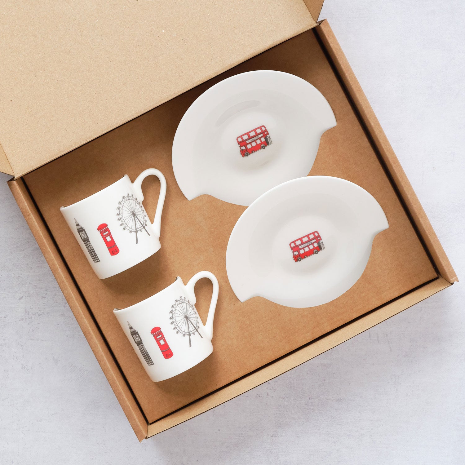 London Skyline Espresso Cups Set by Victoria Eggs 2