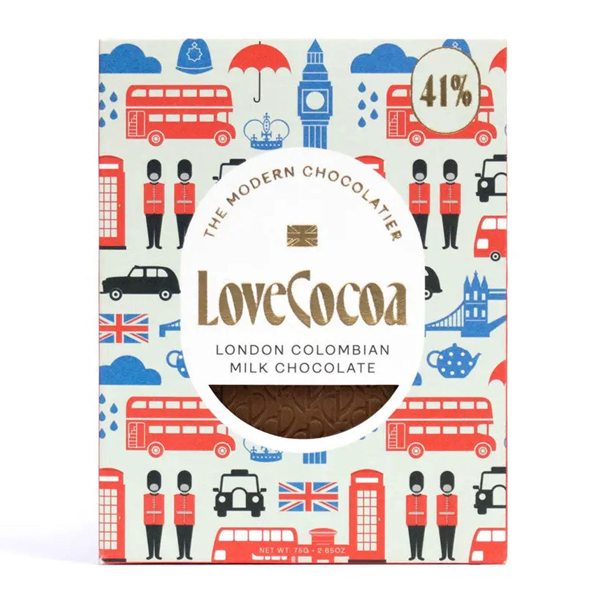 Love Cocoa Red Bus & Guard Milk Chocolate Bar 1