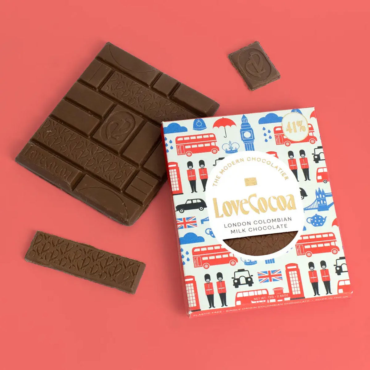 Love Cocoa Red Bus & Guard Milk Chocolate Bar 2