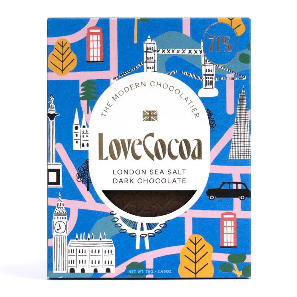 Love Cocoa Tower Bridge & Icons Sea Salt Dark Chocolate 1