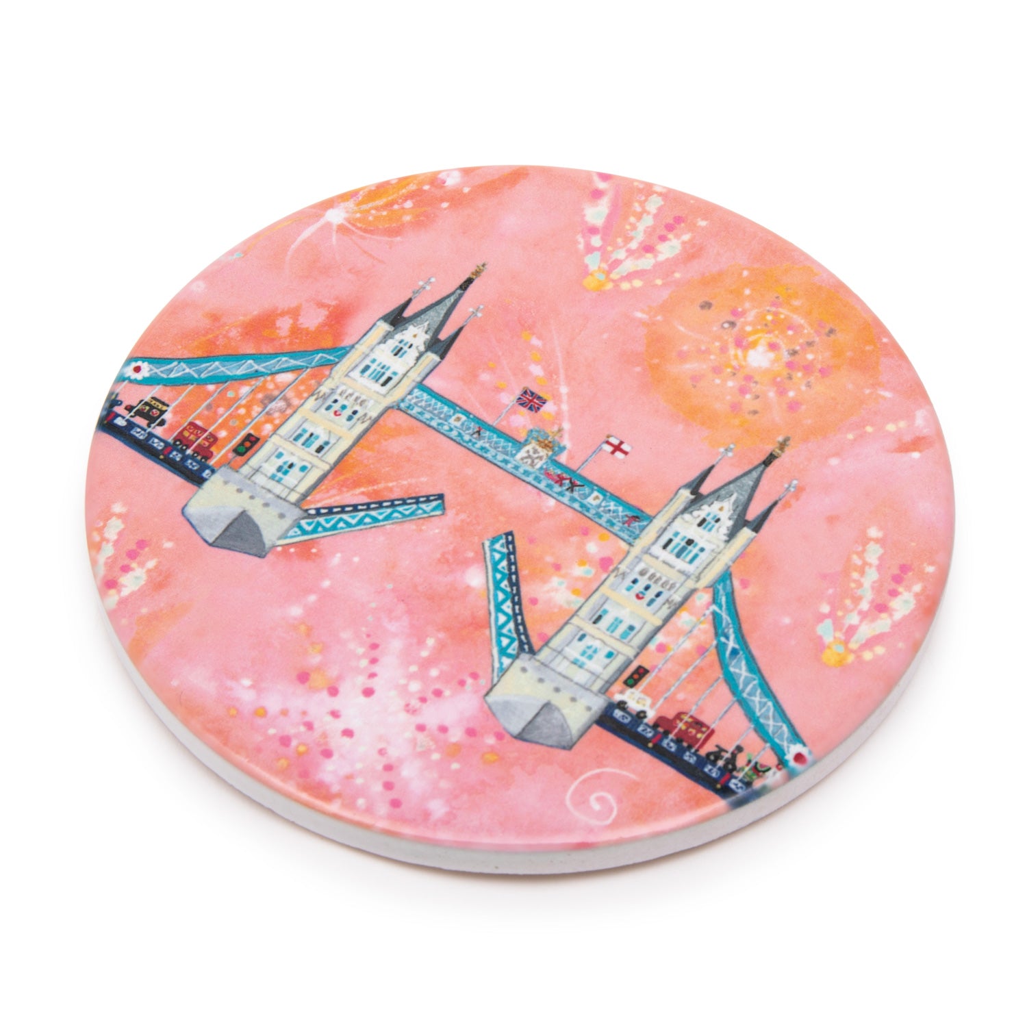 Lucy Loveheart Firework Ceramic Coaster 2