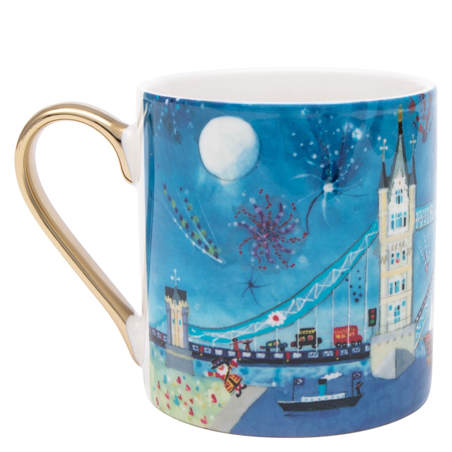 Lucy Loveheart The Wonder Bridge Gold Handled Mug 3