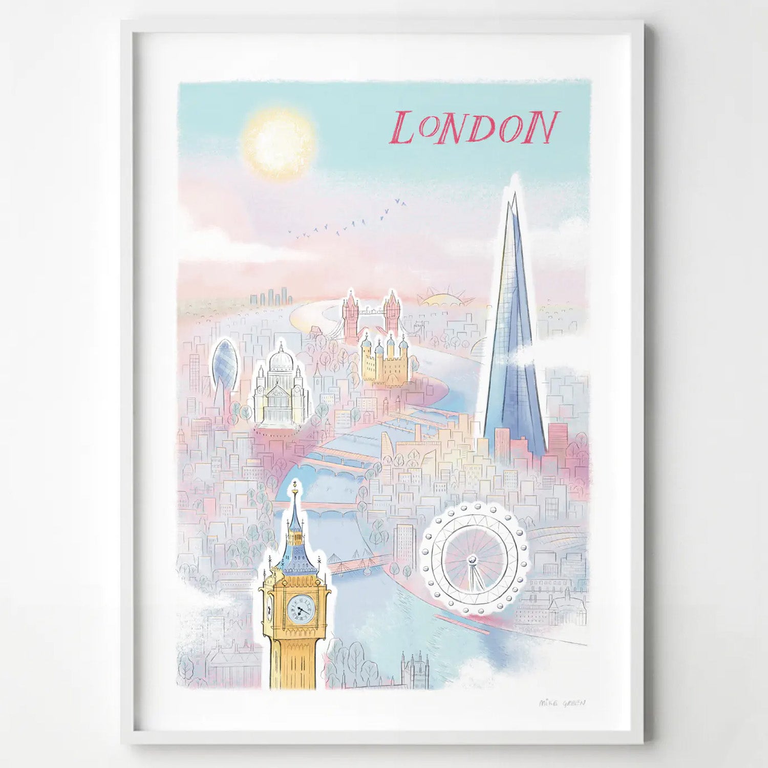 Mike Green London Skyline A3 Print