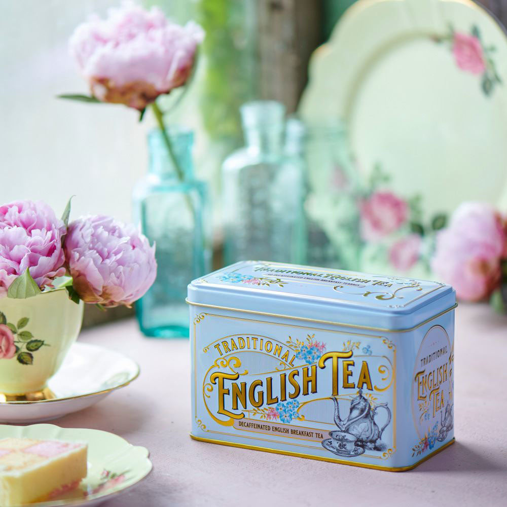 New English Teas - Vintage Victorian Blue Tea Tin 0