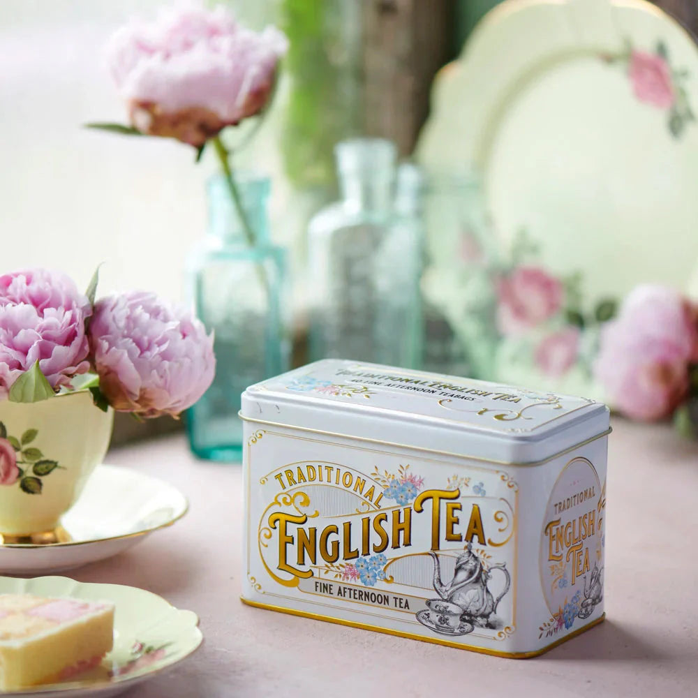 New English Teas - Vintage Victorian Ivory Tea Tin 0