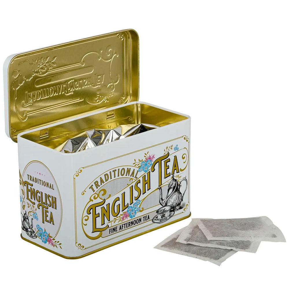 New English Teas - Vintage Victorian Ivory Tea Tin 4