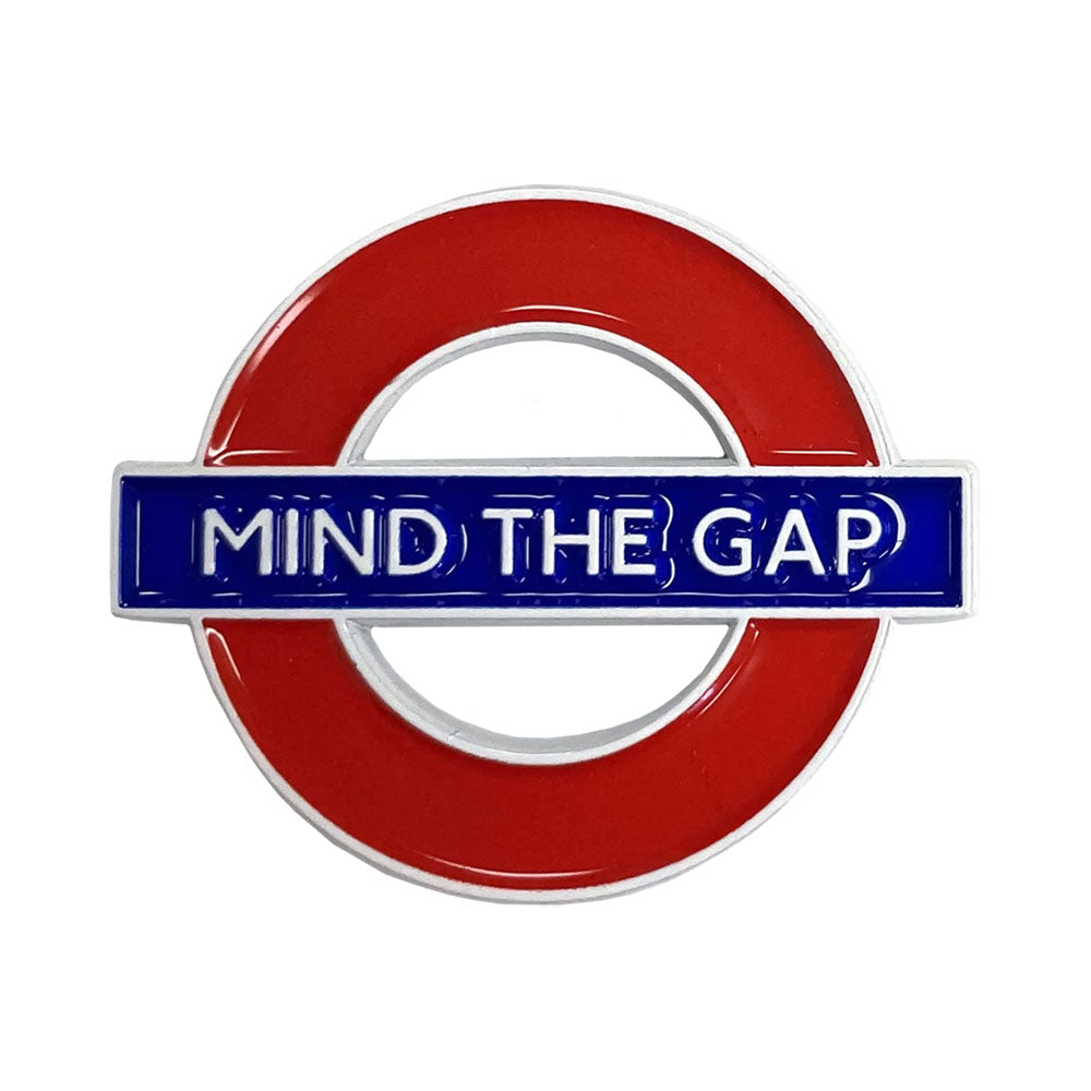 Pawprint Mind The Gap Roundel Pin Badge 2