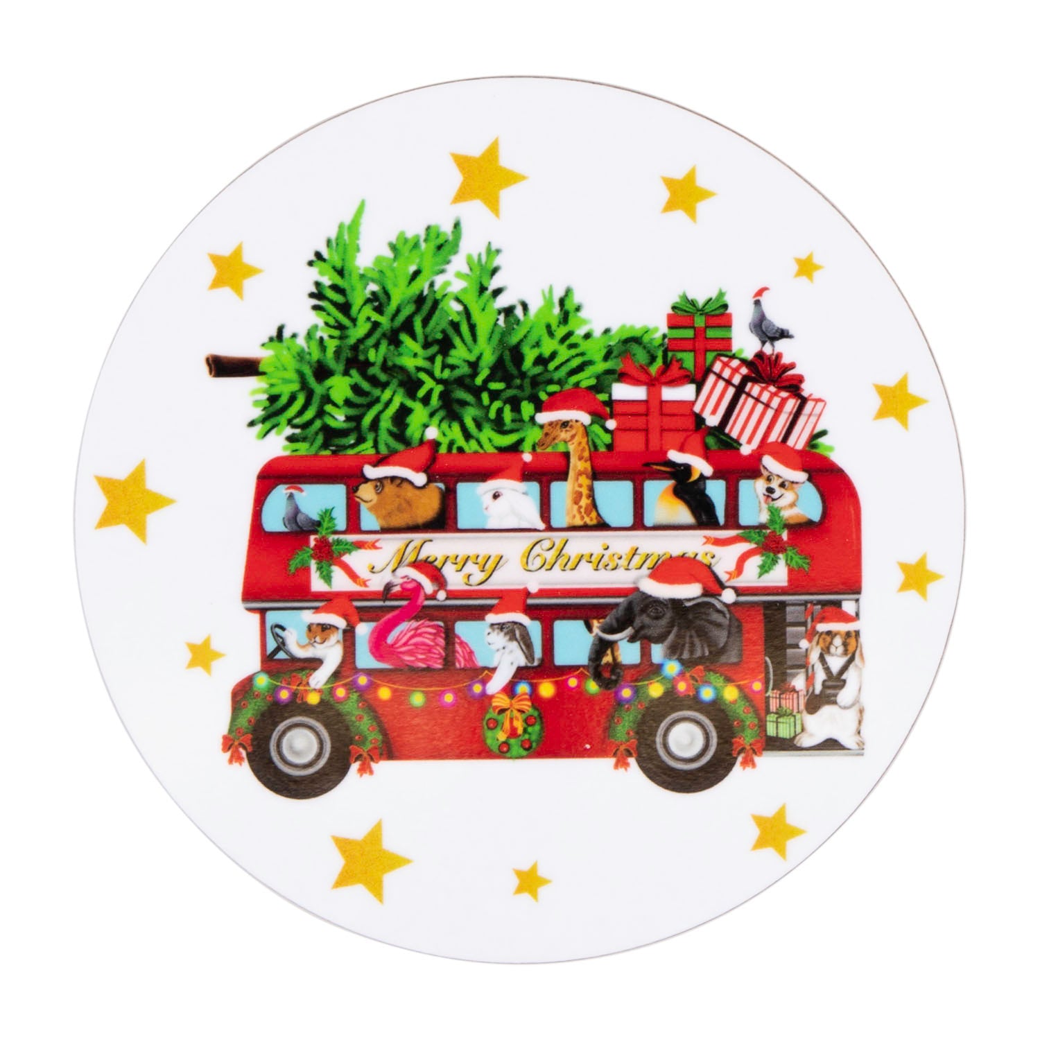 Peckish Goose London Bus Christmas Coaster