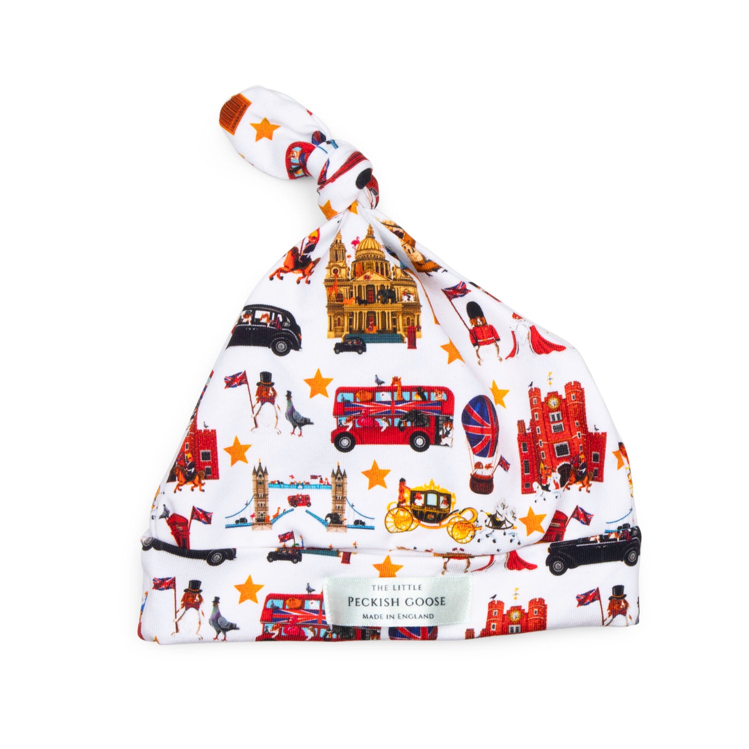 Peckish Goose London Organic Baby Hat front view