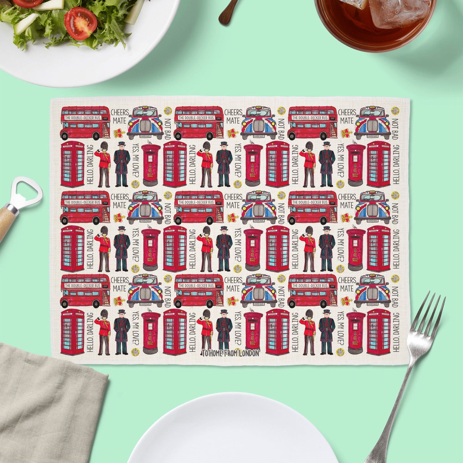 To Home From London - Placemat - British Icons 2