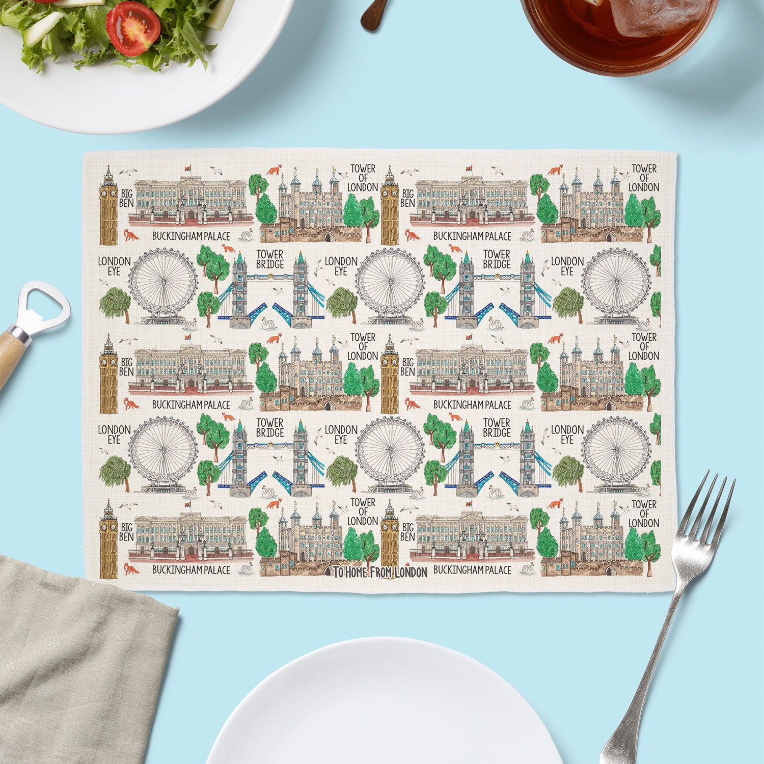 To Home From London - Placemat - London Landmarks 2