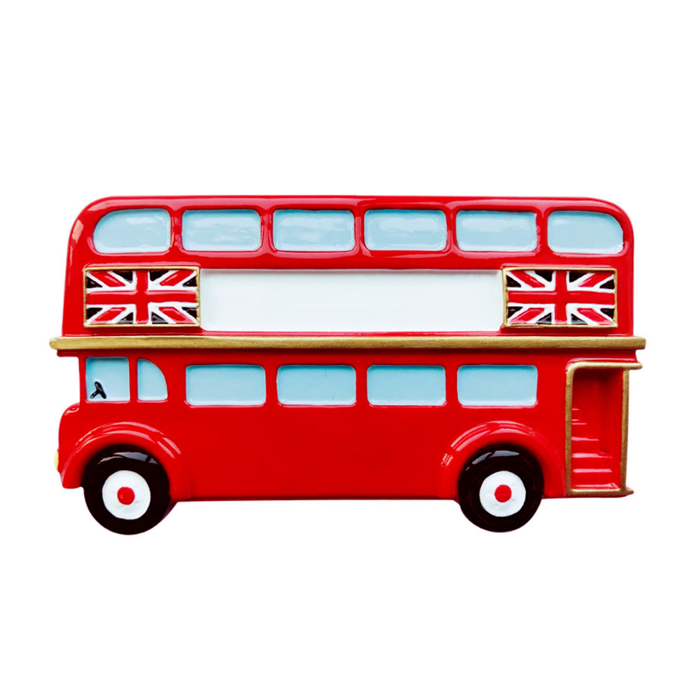 Red London Bus Personalised Christmas Decoration - No Writing