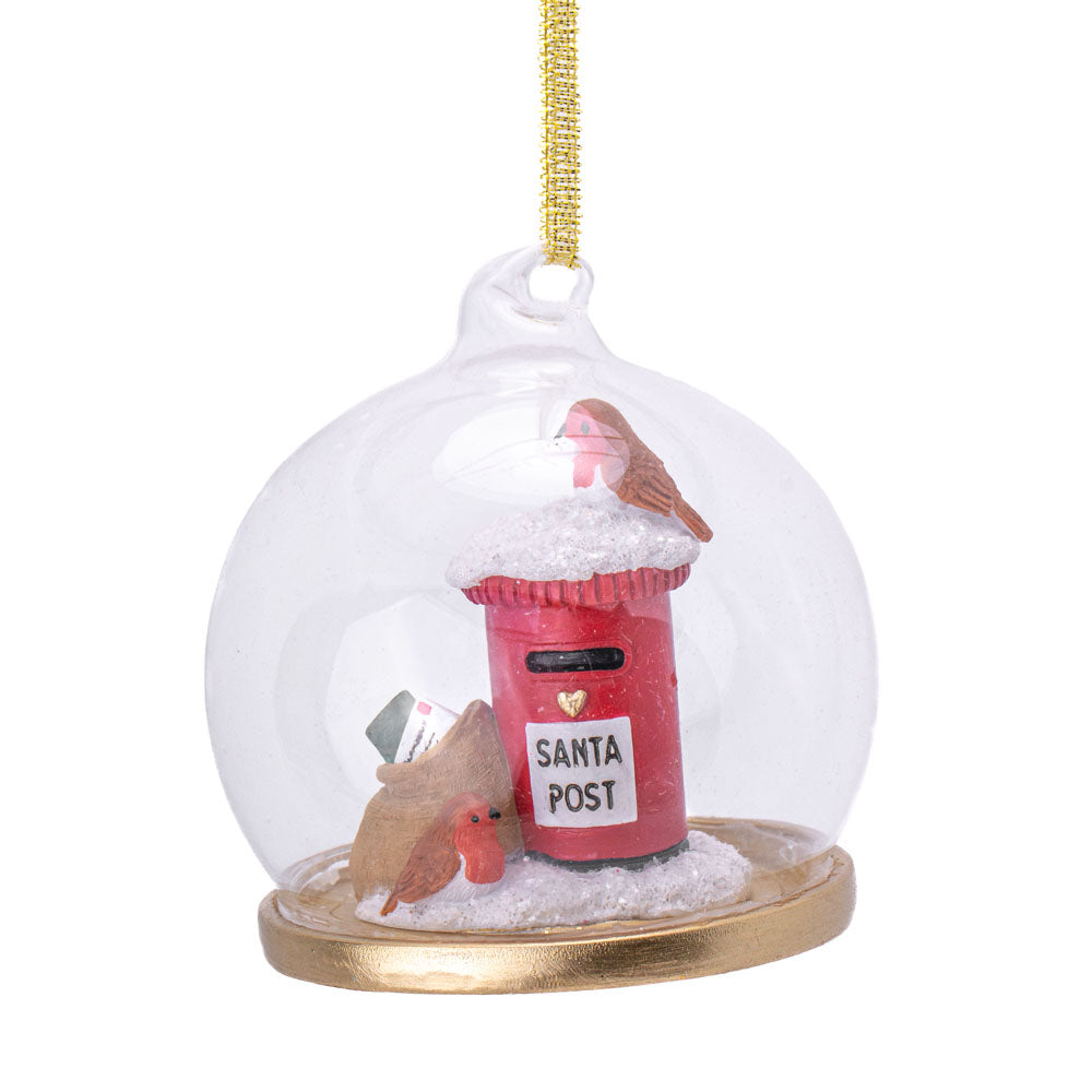 Sass & Belle Santa Post Box & Robin Dome Bauble