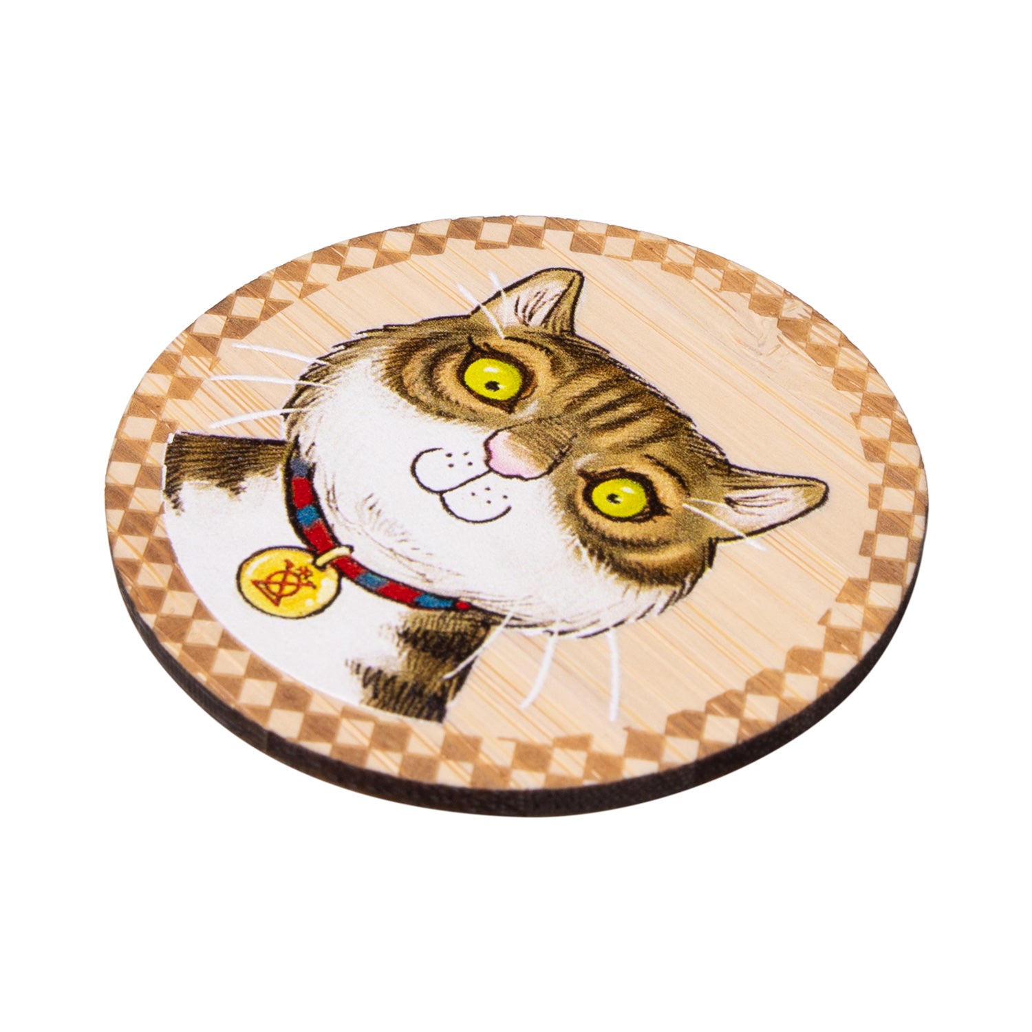 The Tower Bridge Cat Wooden Magnet -  Head 2