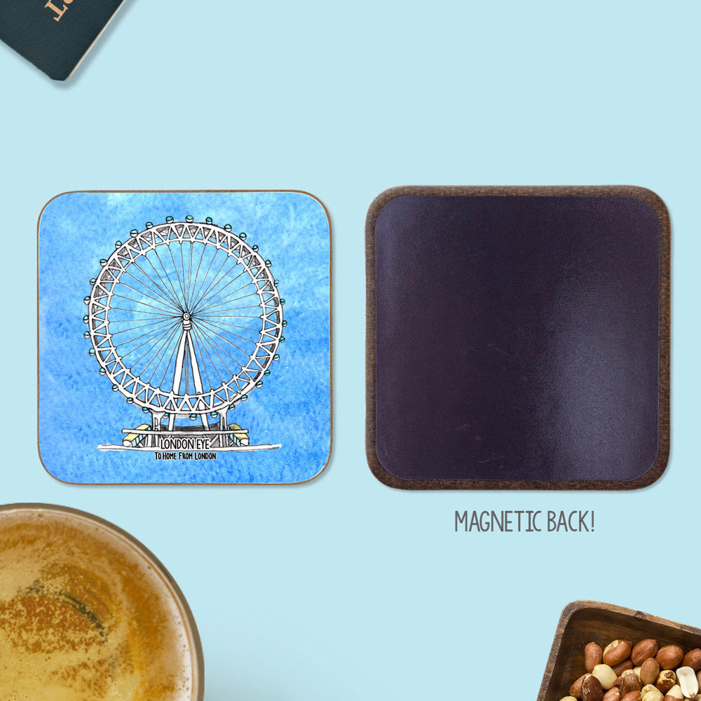 To Home From London - Magnetic Coaster - London Eye 2