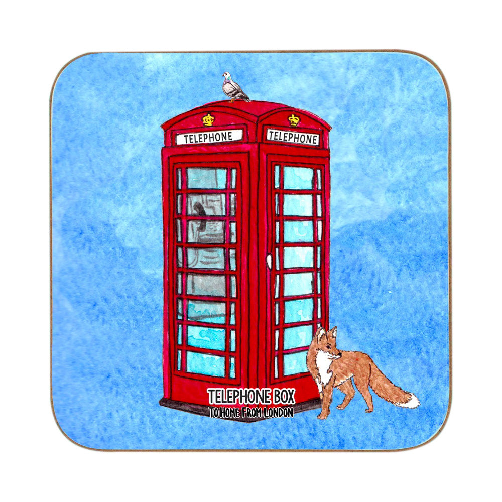 To Home From London - Magnetic Coaster - Telephone Box 1