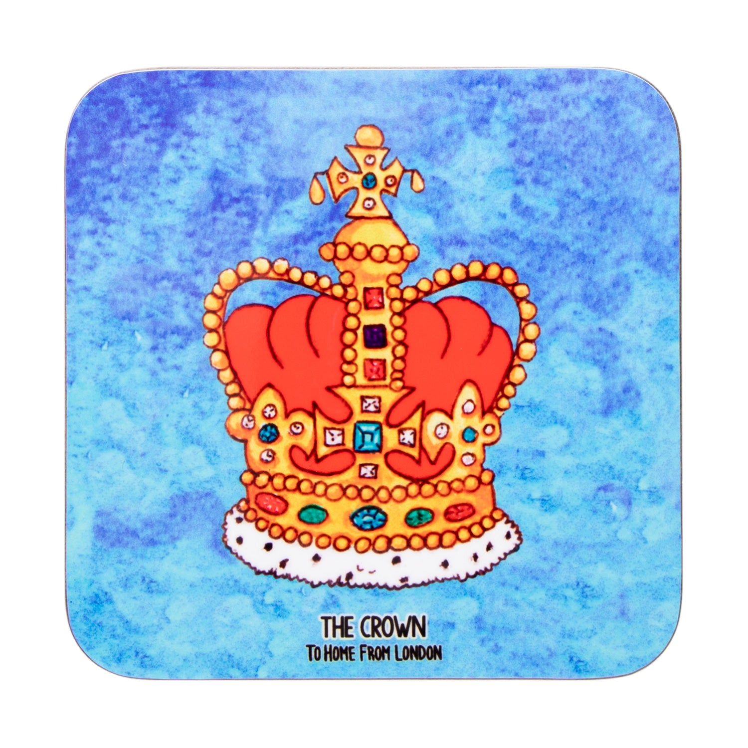 To Home From London Magnetic Coaster - The Crown