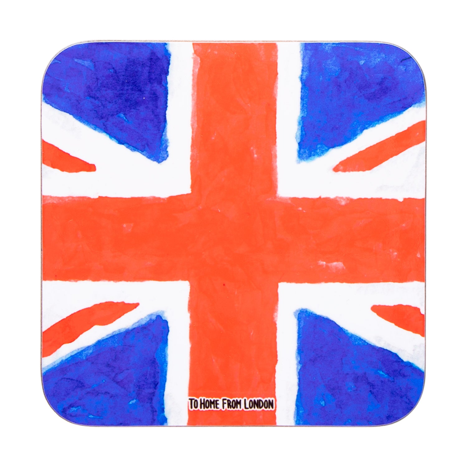 To Home From London Magnetic Coaster - UK Flag