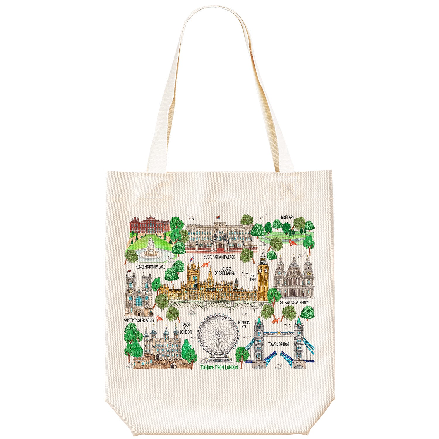To Home From London - Canvas Tote Bag - Landmarks 1