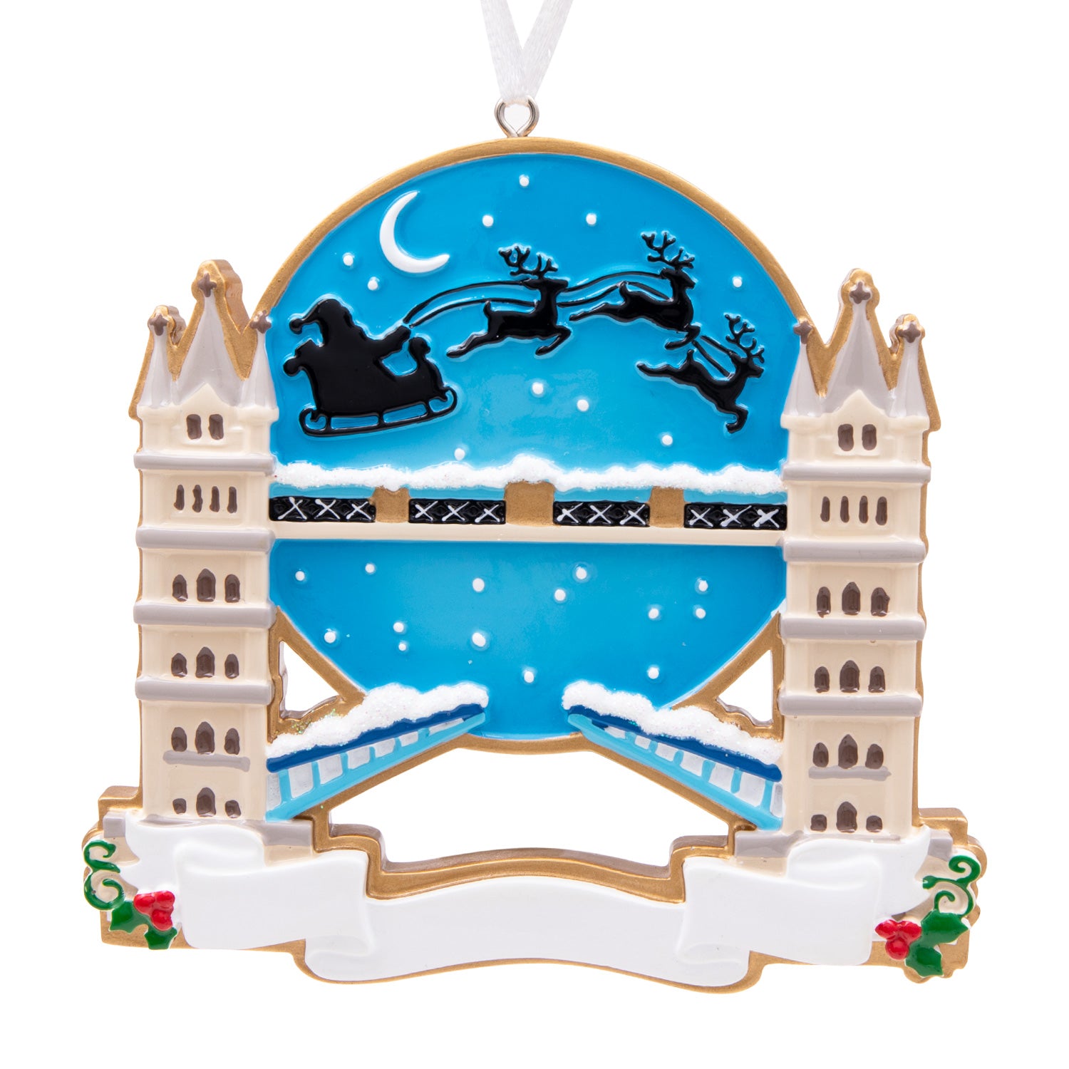 Tower Bridge Holiday Christmas Decoration - Write Your Own Personalisation 1