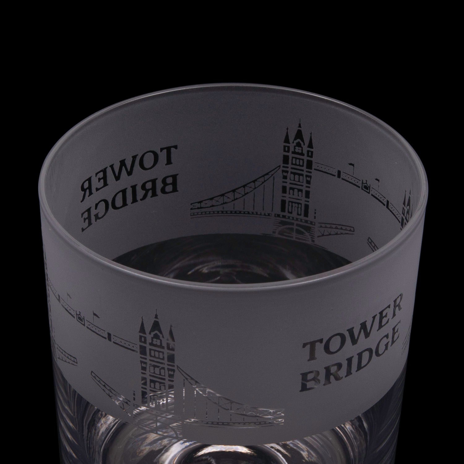 London Tower Bridge Milford Glass Whisky Tumbler 3