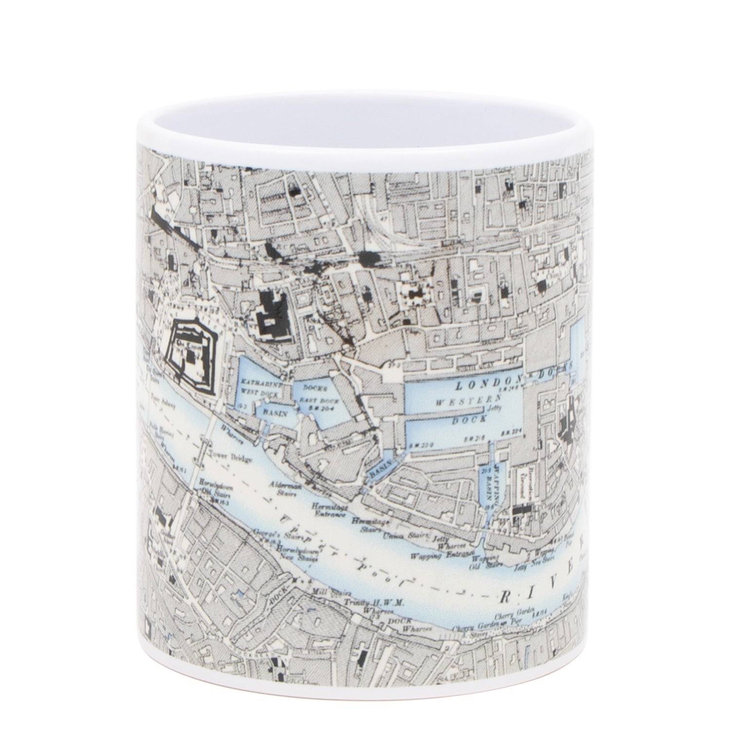Tower Bridge Vintage Map Ceramic Mug 2