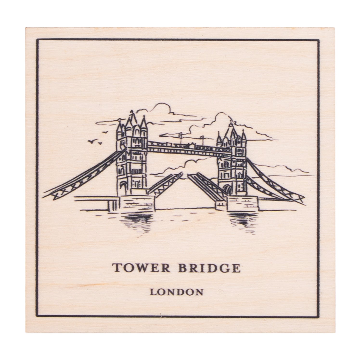 Tower Bridge Wooden Coaster 1