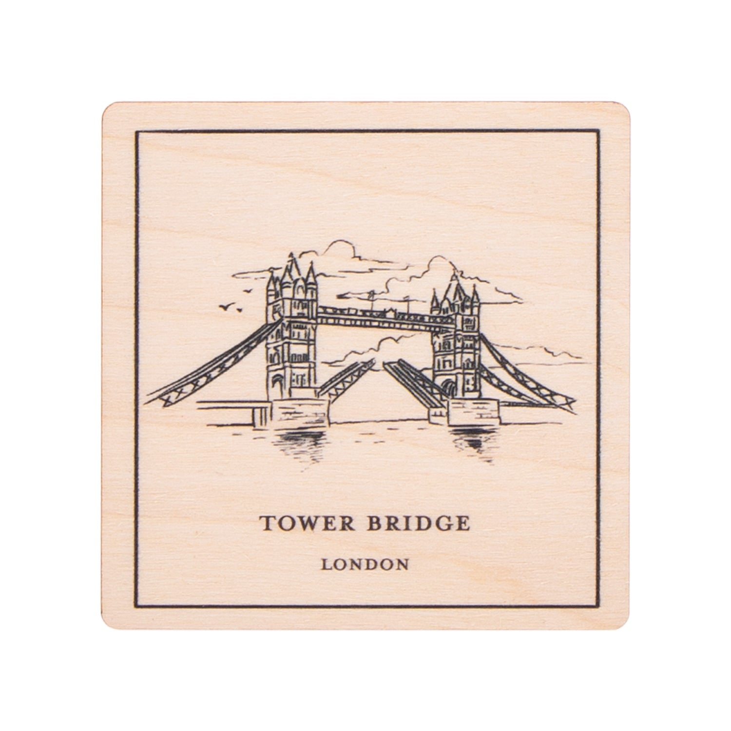 Tower Bridge Wooden Magnet 1