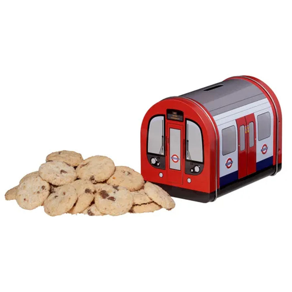 Tube Train Money Box Tin Chocolate Chip Cookies 1