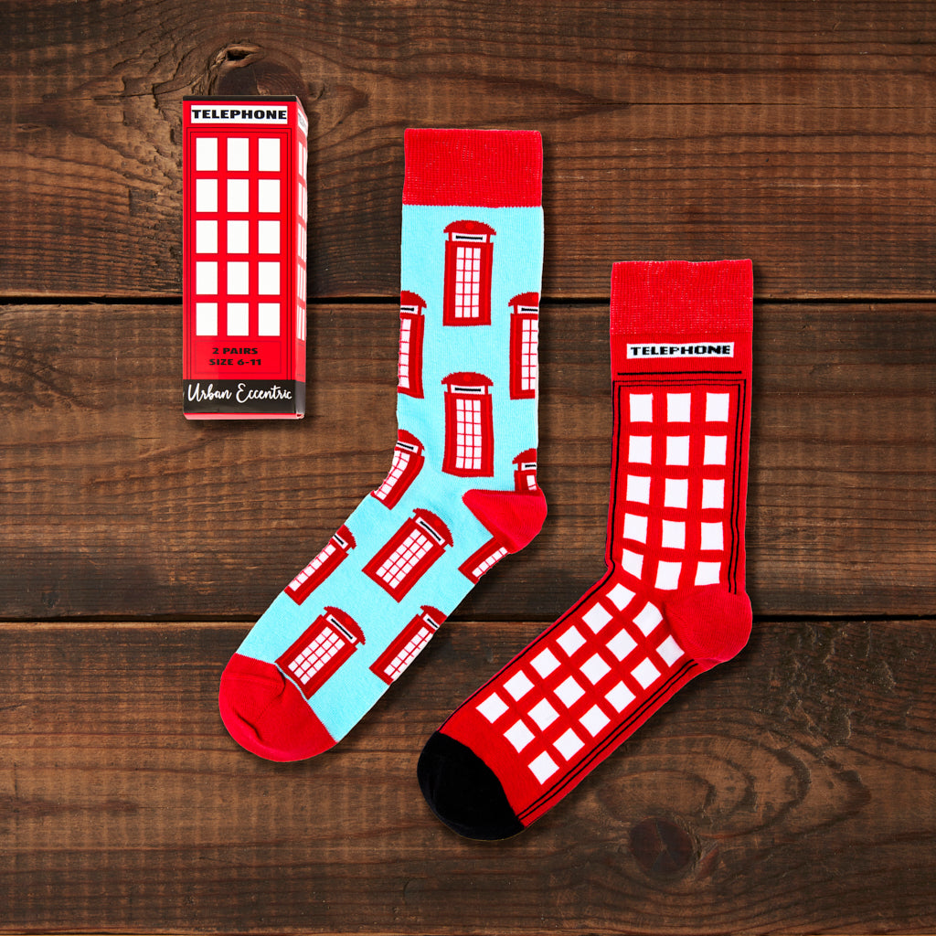 Urban Eccentric Socks Telephone Box Two Pack 5