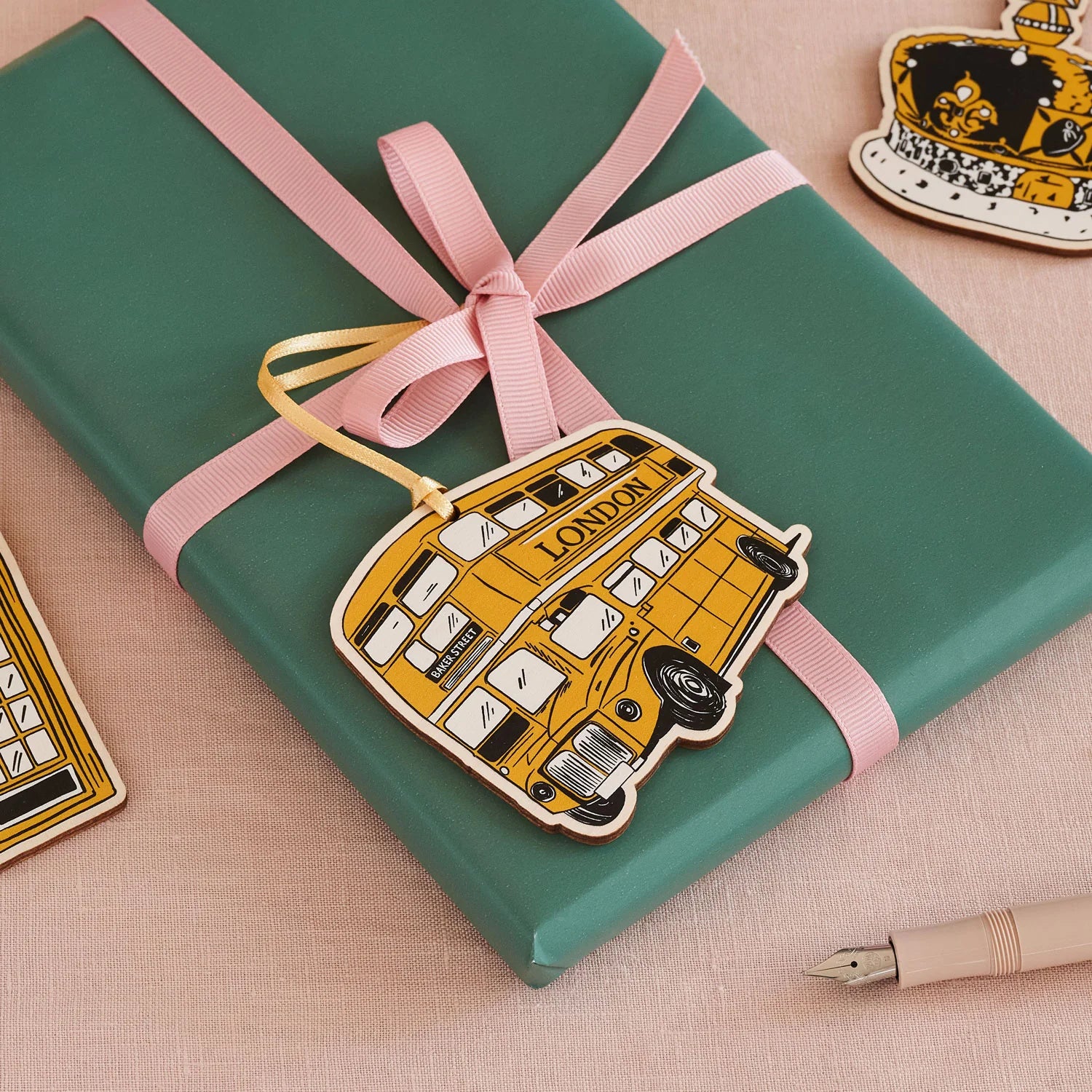 Victoria Eggs City Bus Wooden Decoration 2