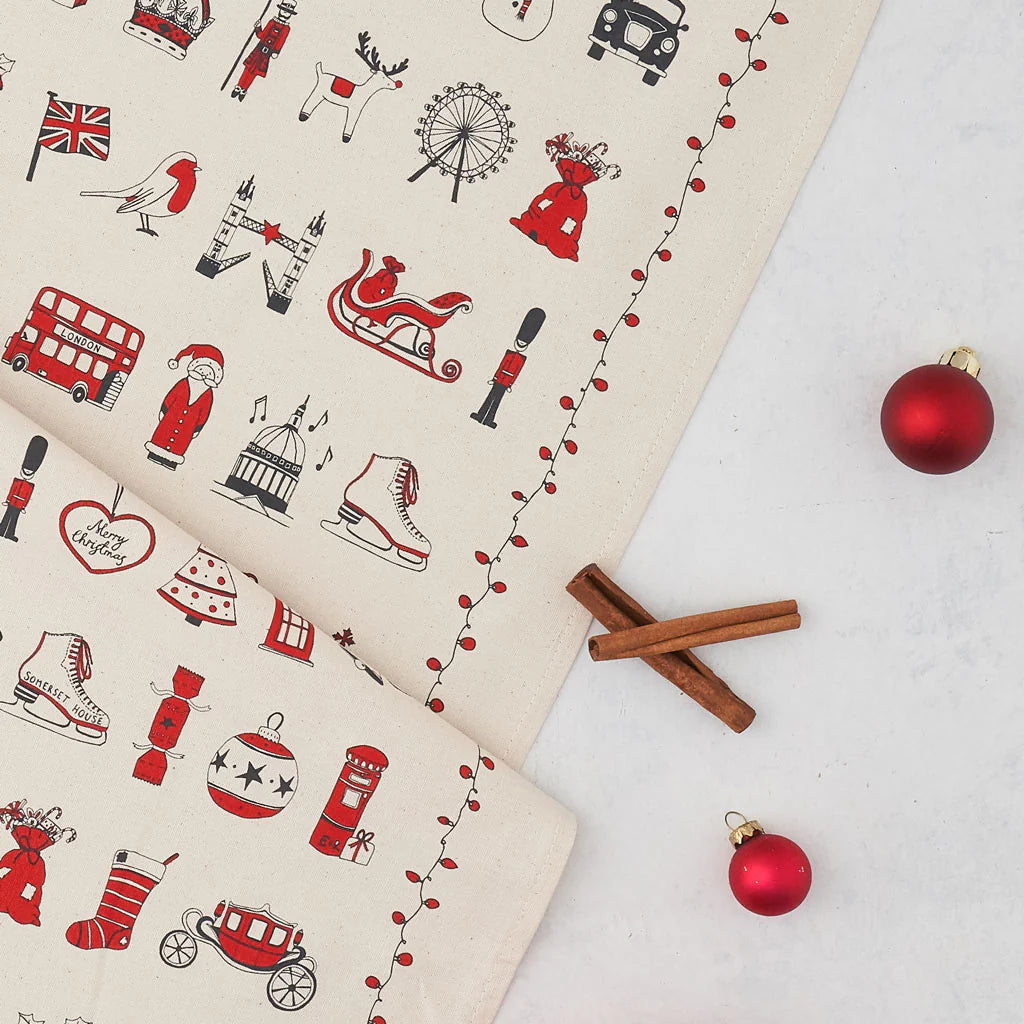 Victoria Eggs London Christmas Tea Towel 3